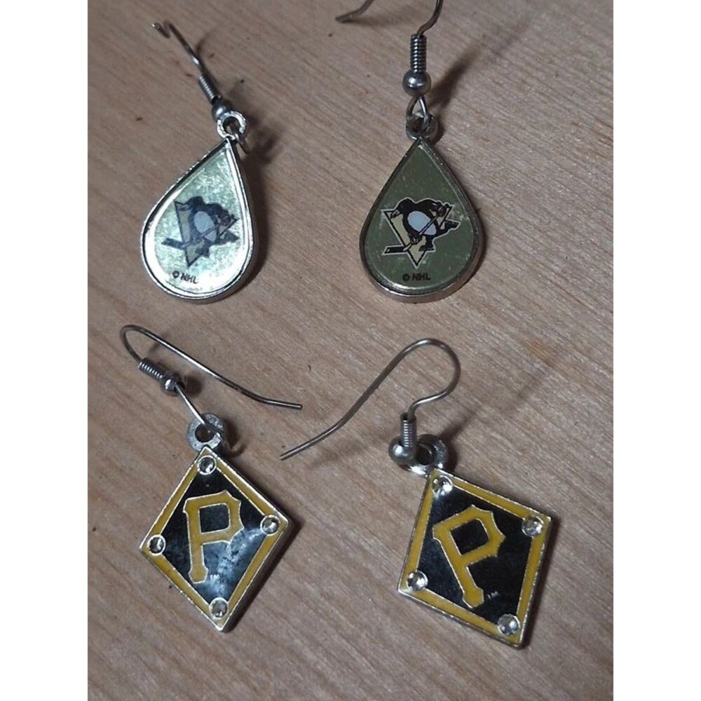 Pittsburgh Penguins & Pirates Earrings Bundle | Nhl Fan Jewelry